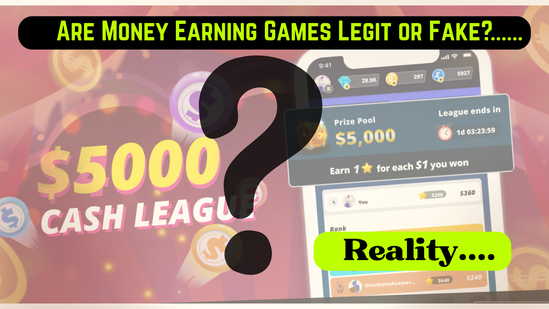 Are Money Earning Games Legit or Fake?